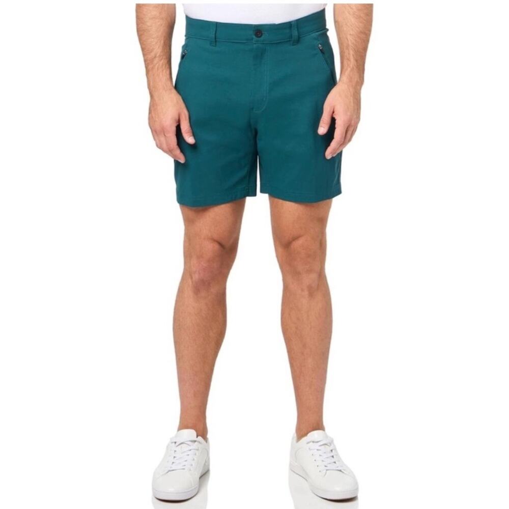 Eddie Bauer Men's Horizon Guide Wander Tech Shorts  Teal Spruce Blue Size 42